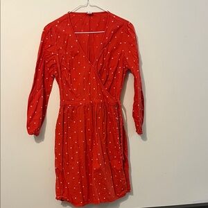 Old Navy Red Dress with White Flowers